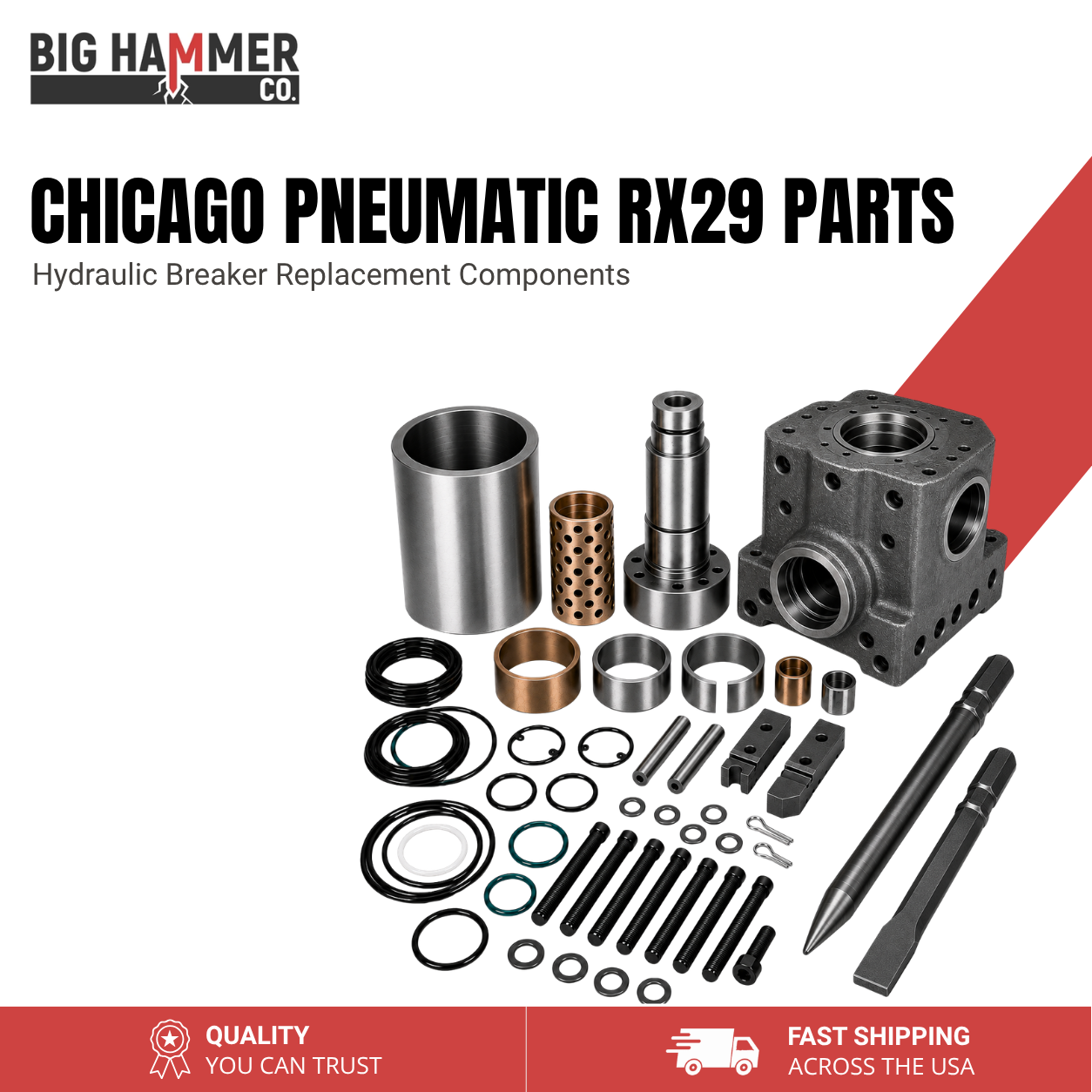 All Parts for Chicago Pneumatic RX29 Hydraulic Breaker