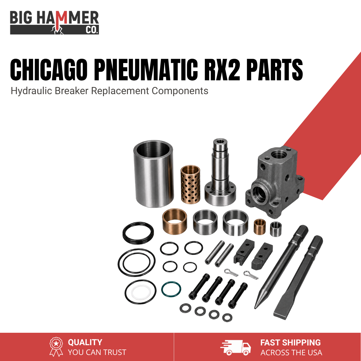 All Parts for Chicago Pneumatic RX2 Hydraulic Breaker