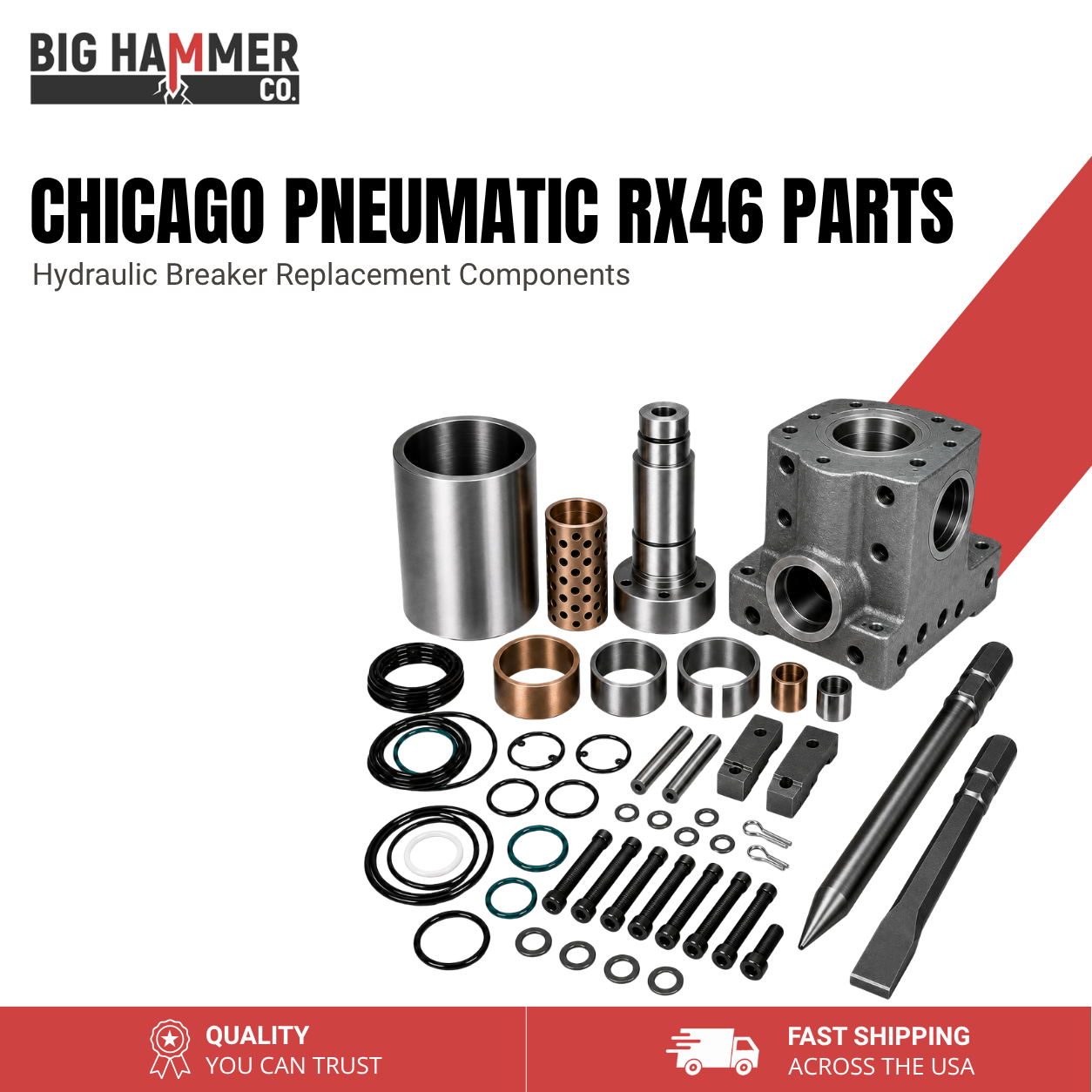 All Parts for Chicago Pneumatic RX46 Hydraulic Breaker