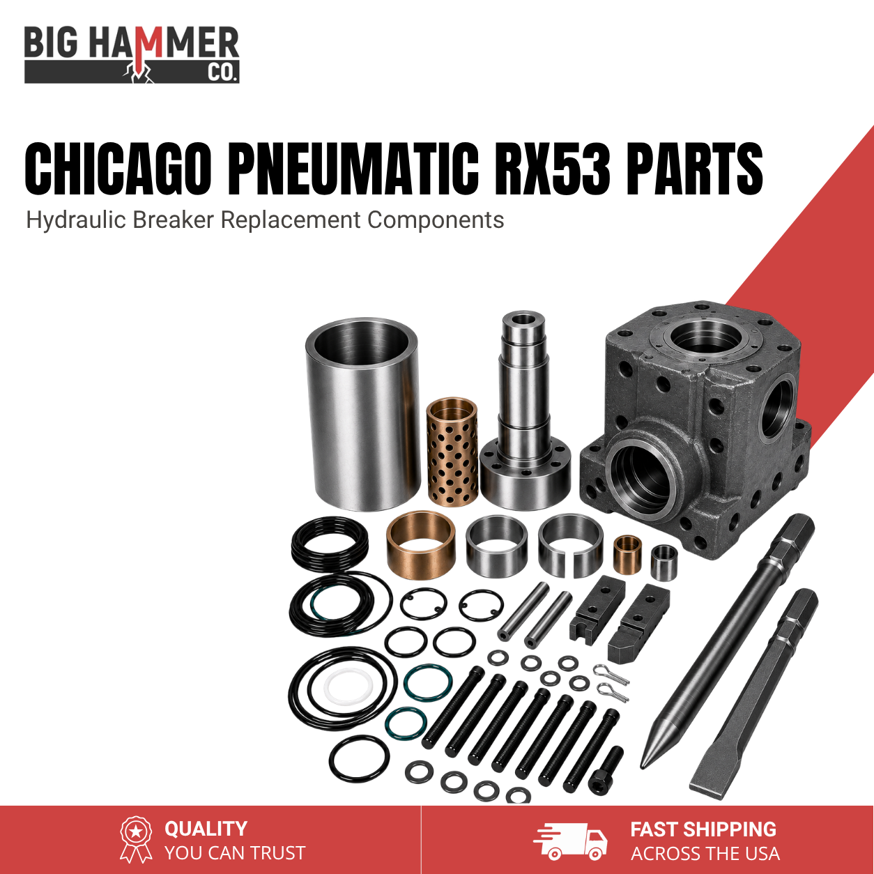 All Parts for Chicago Pneumatic RX53 Hydraulic Breaker