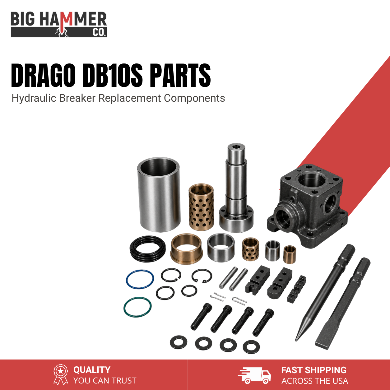 All Parts for Drago DB10S Hydraulic Breaker