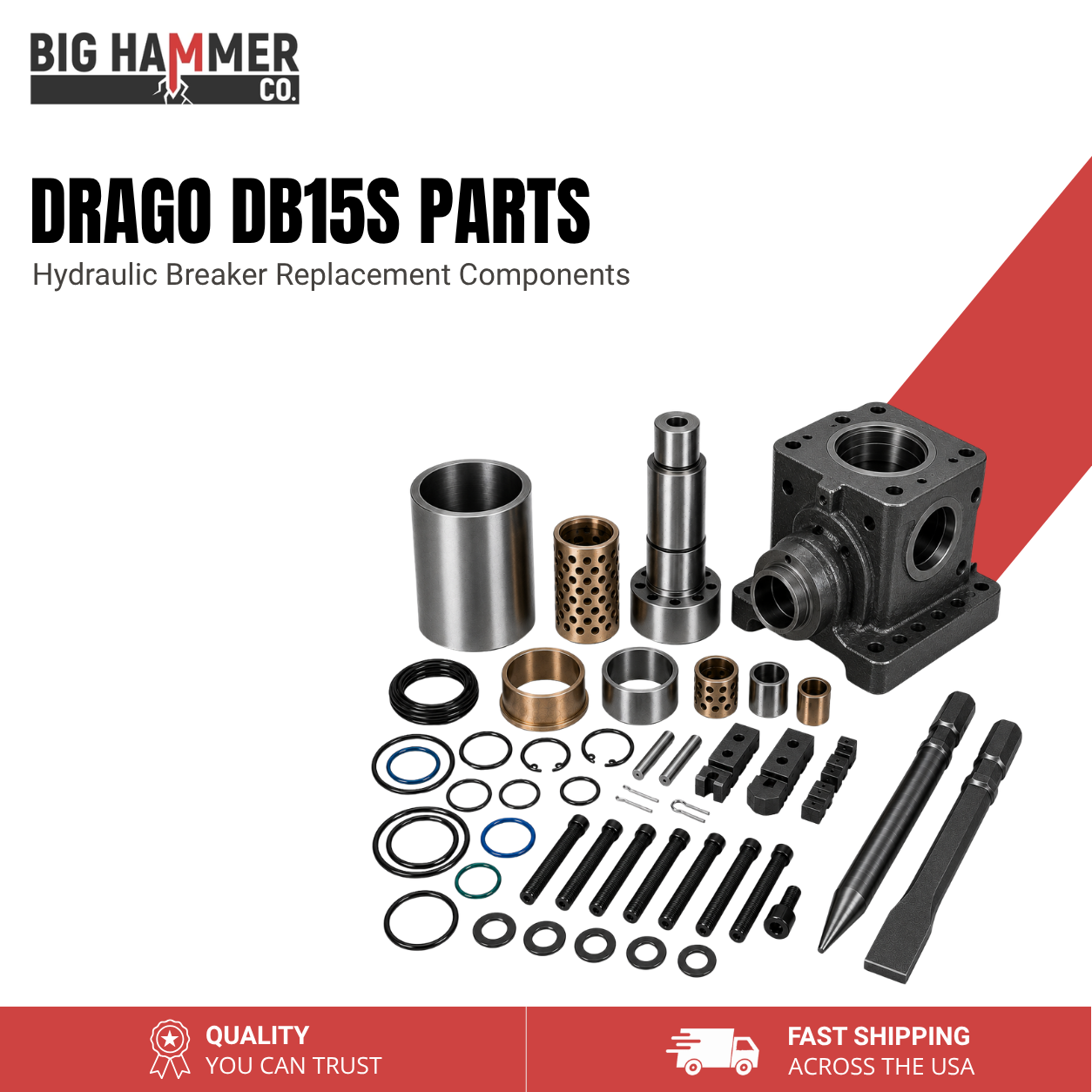 All Parts for Drago DB15S Hydraulic Breaker