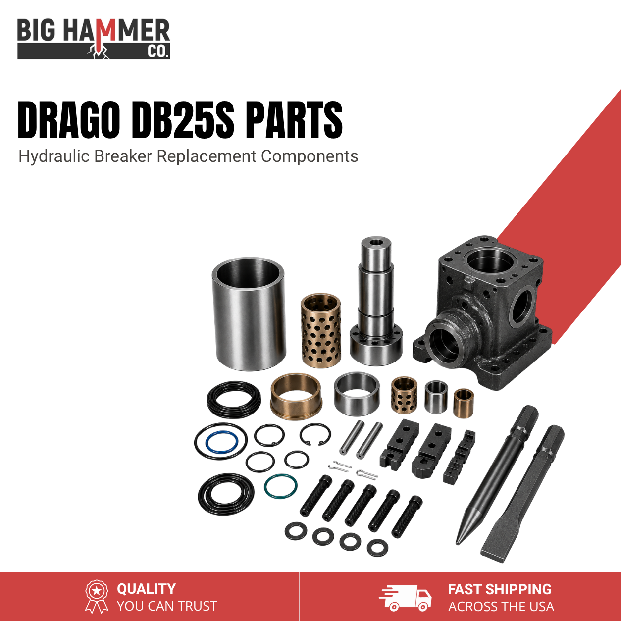 All Parts for Drago DB25S Hydraulic Breaker