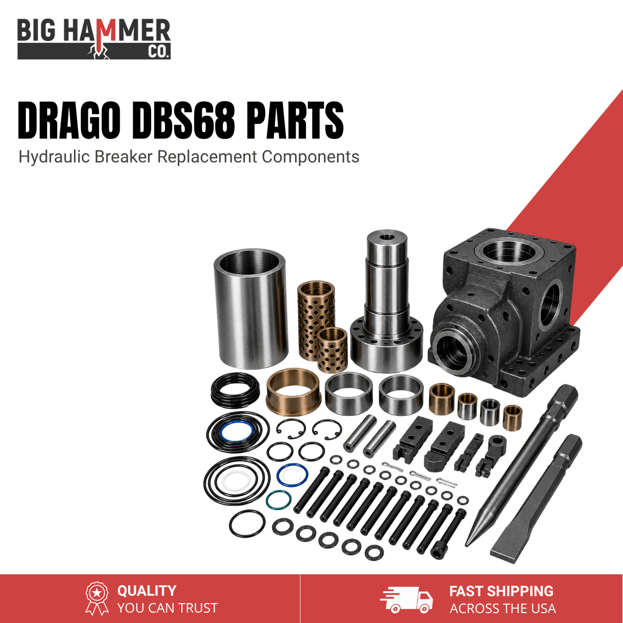 All Parts for Drago DBS68 Hydraulic Breaker