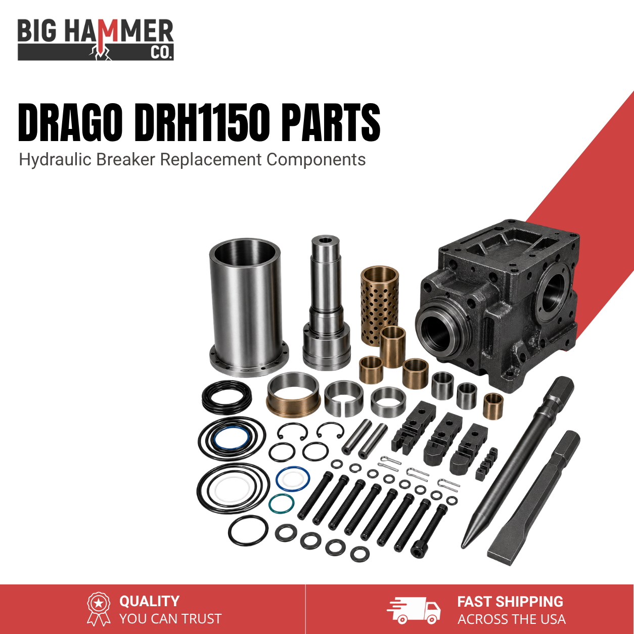 All Parts for Drago DRH1150 Hydraulic Breaker