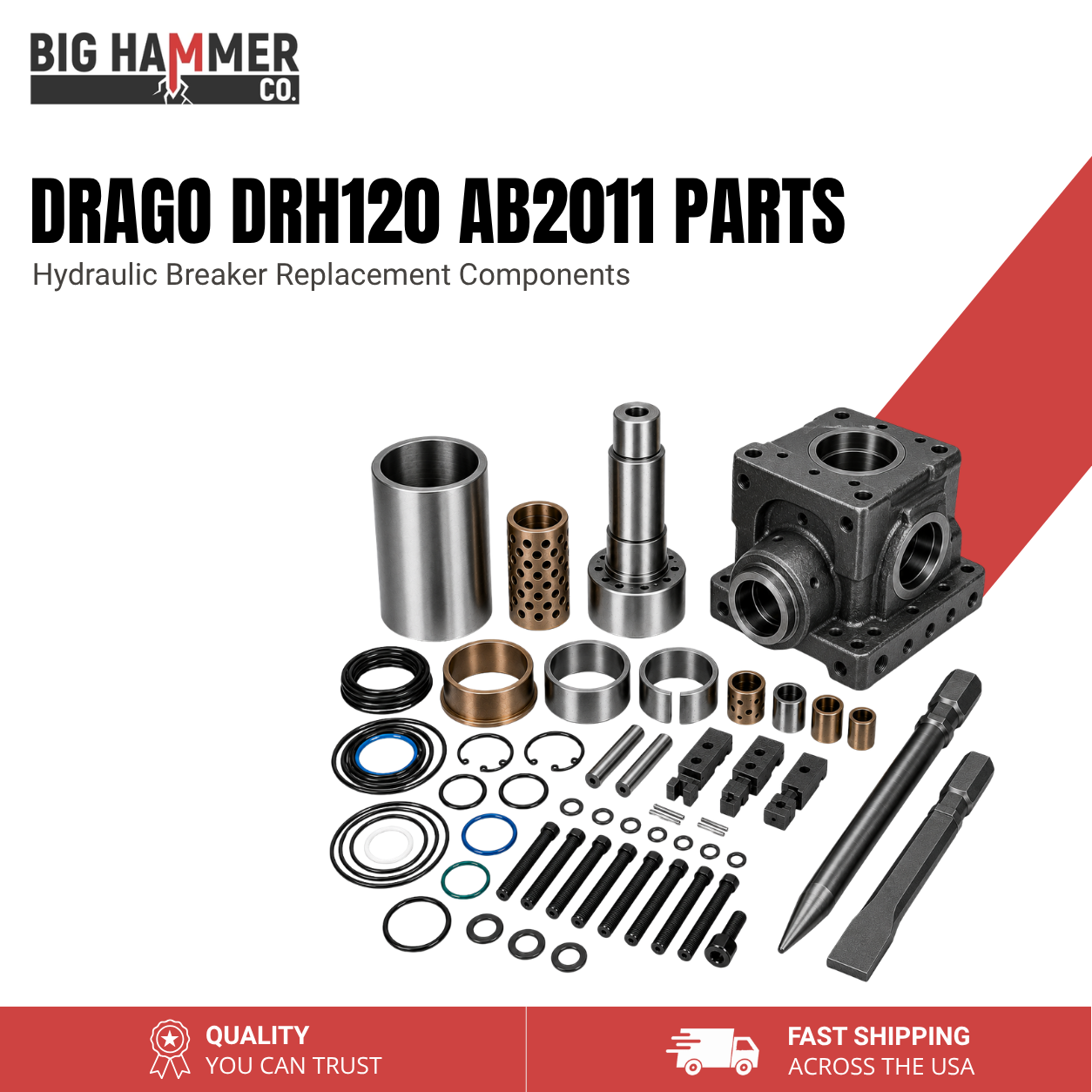 All Parts for Drago DRH120 AB2011 Hydraulic Breaker