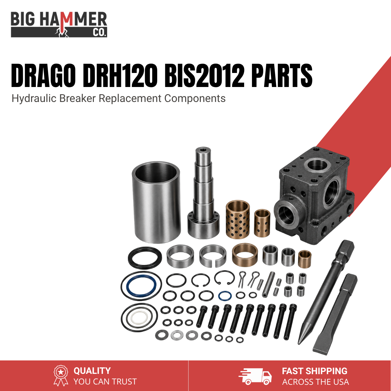 All Parts for Drago DRH120 BIS2012 Hydraulic Breaker