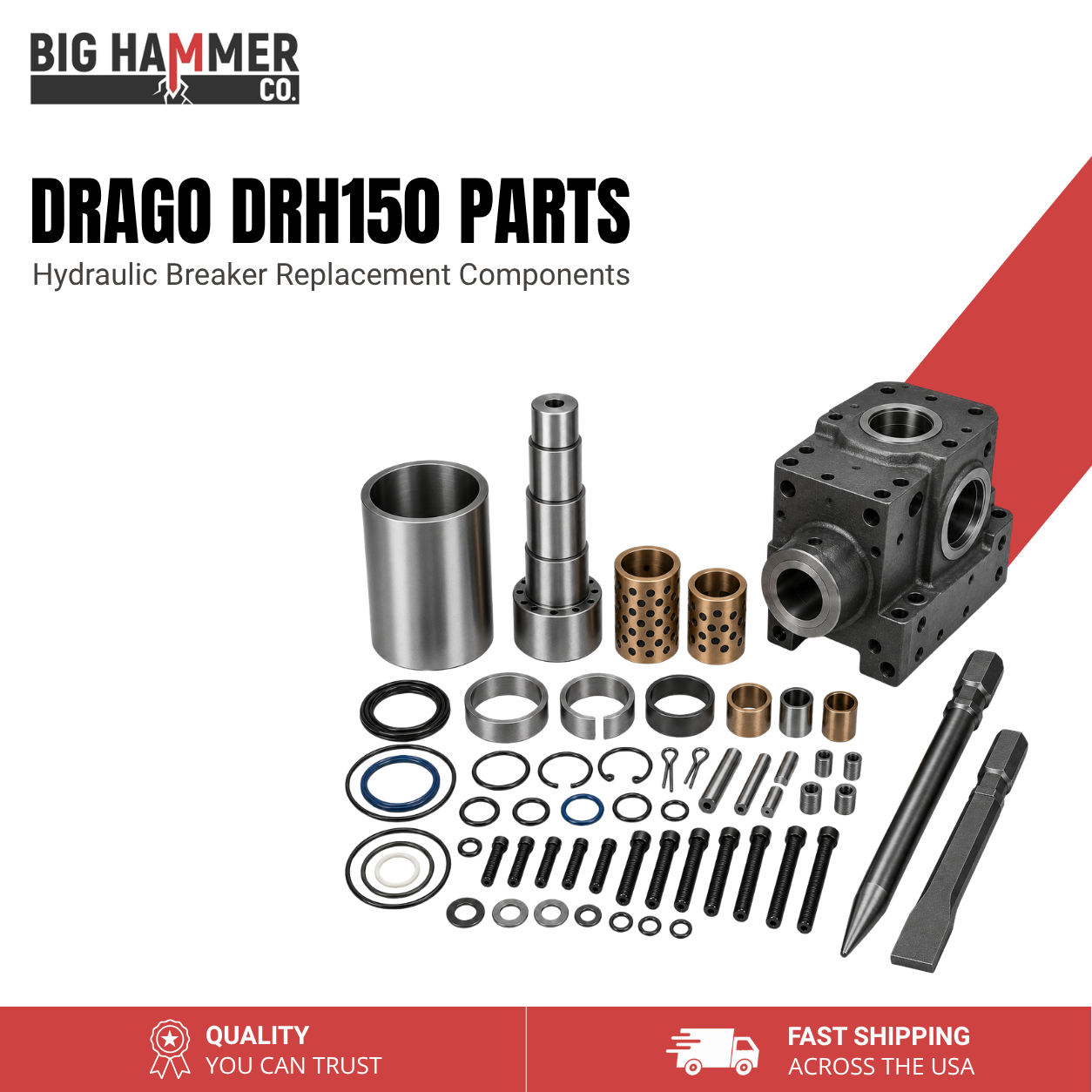 All Parts for Drago DRH150 Hydraulic Breaker