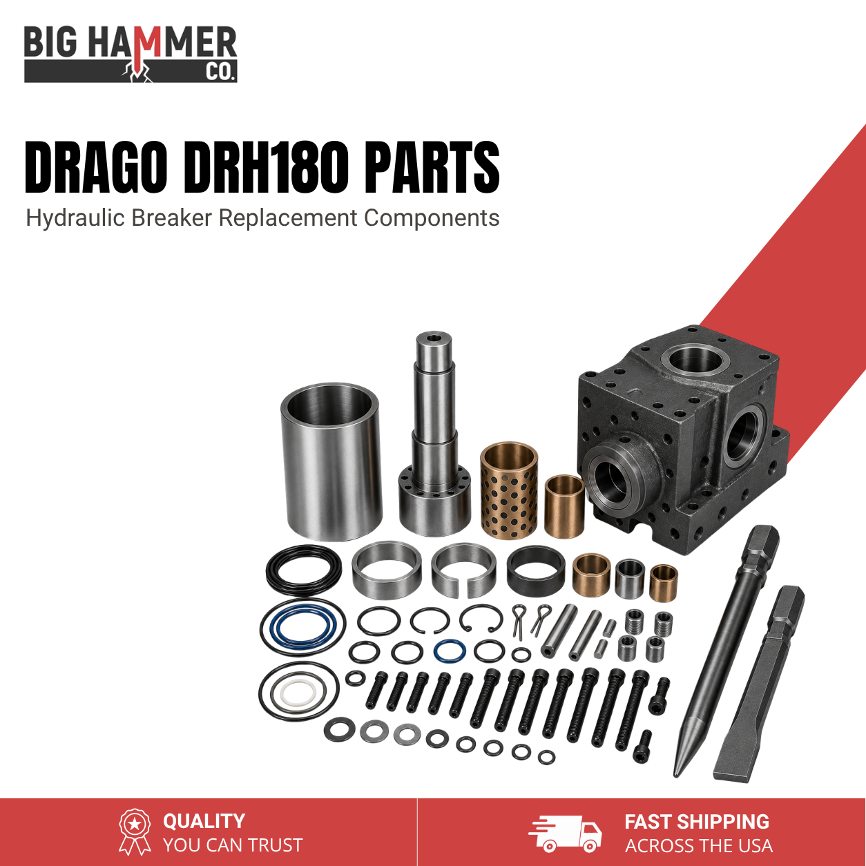 All Parts for Drago DRH180 Hydraulic Breaker