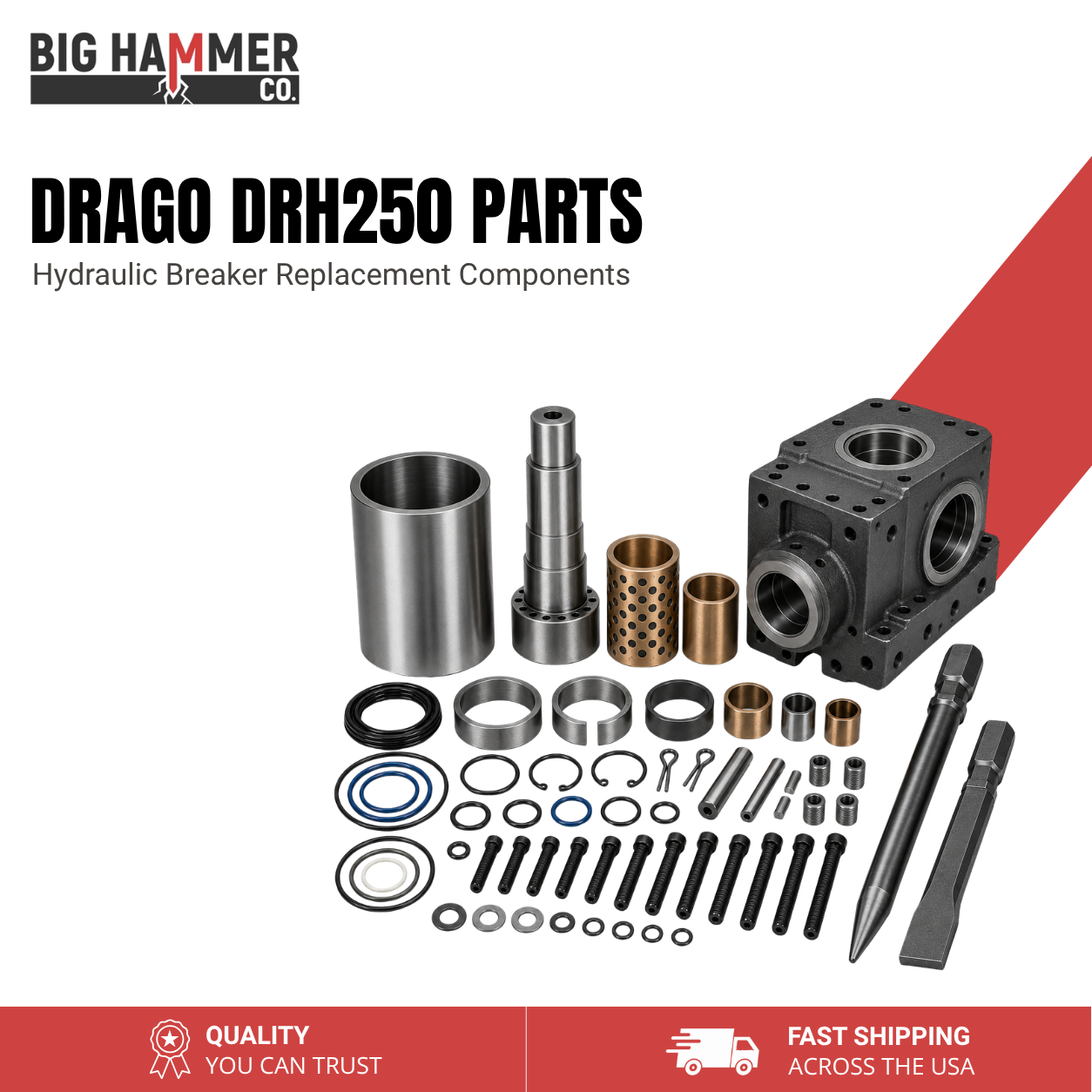 All Parts for Drago DRH250 Hydraulic Breaker