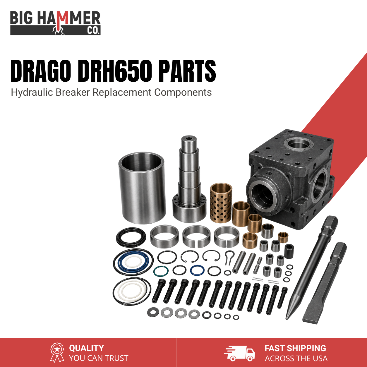 All Parts for Drago DRH650 Hydraulic Breaker