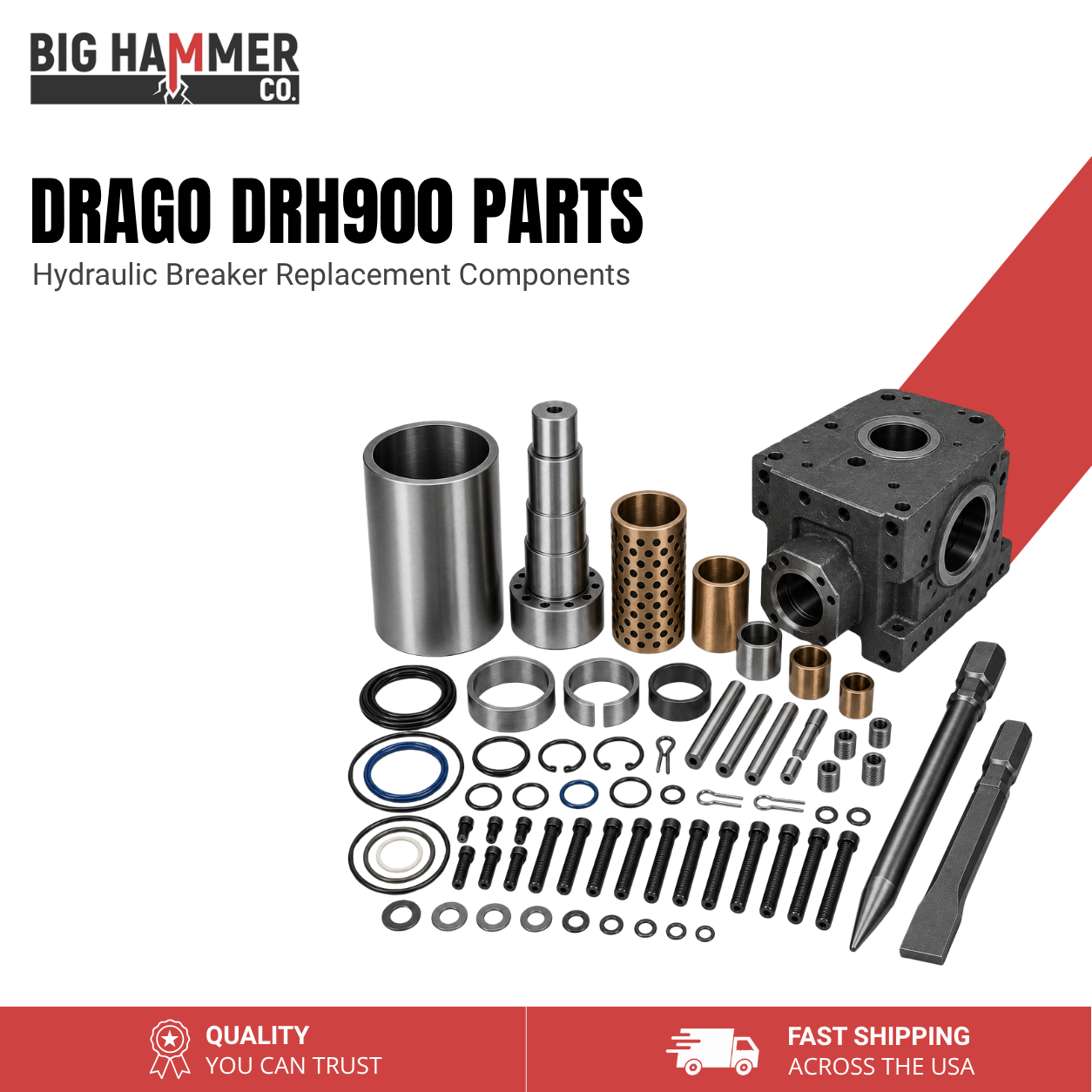 All Parts for Drago DRH900 Hydraulic Breaker
