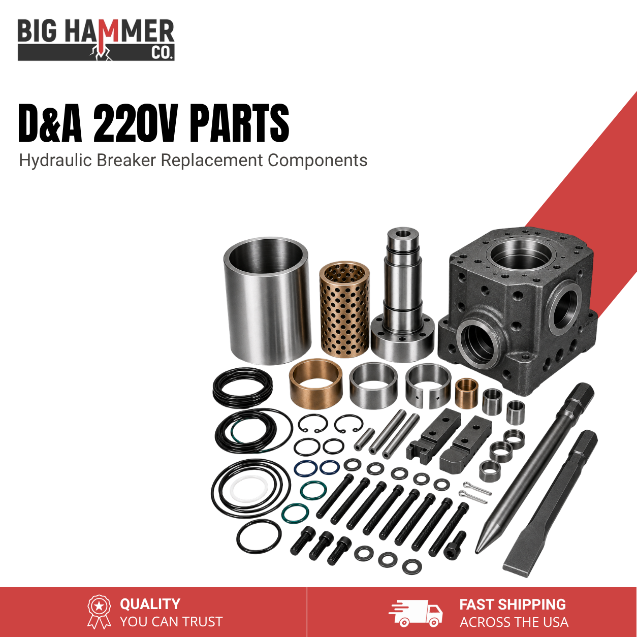 All Parts for D&A 220V Hydraulic Breaker