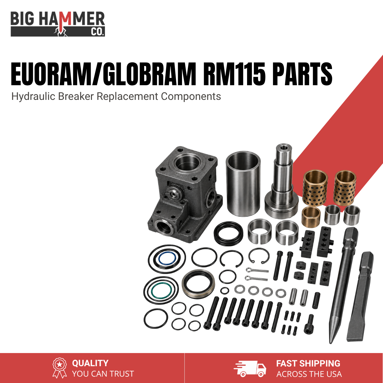 All Parts for Euroram/GLOBRAM RM115 Hydraulic Breaker