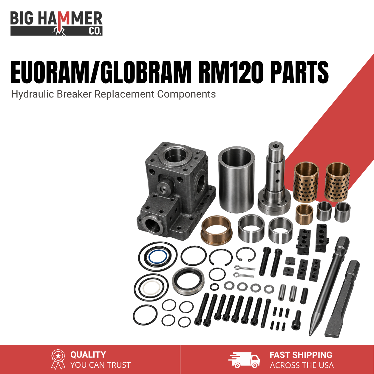All Parts for Euroram/GLOBRAM RM120 Hydraulic Breaker