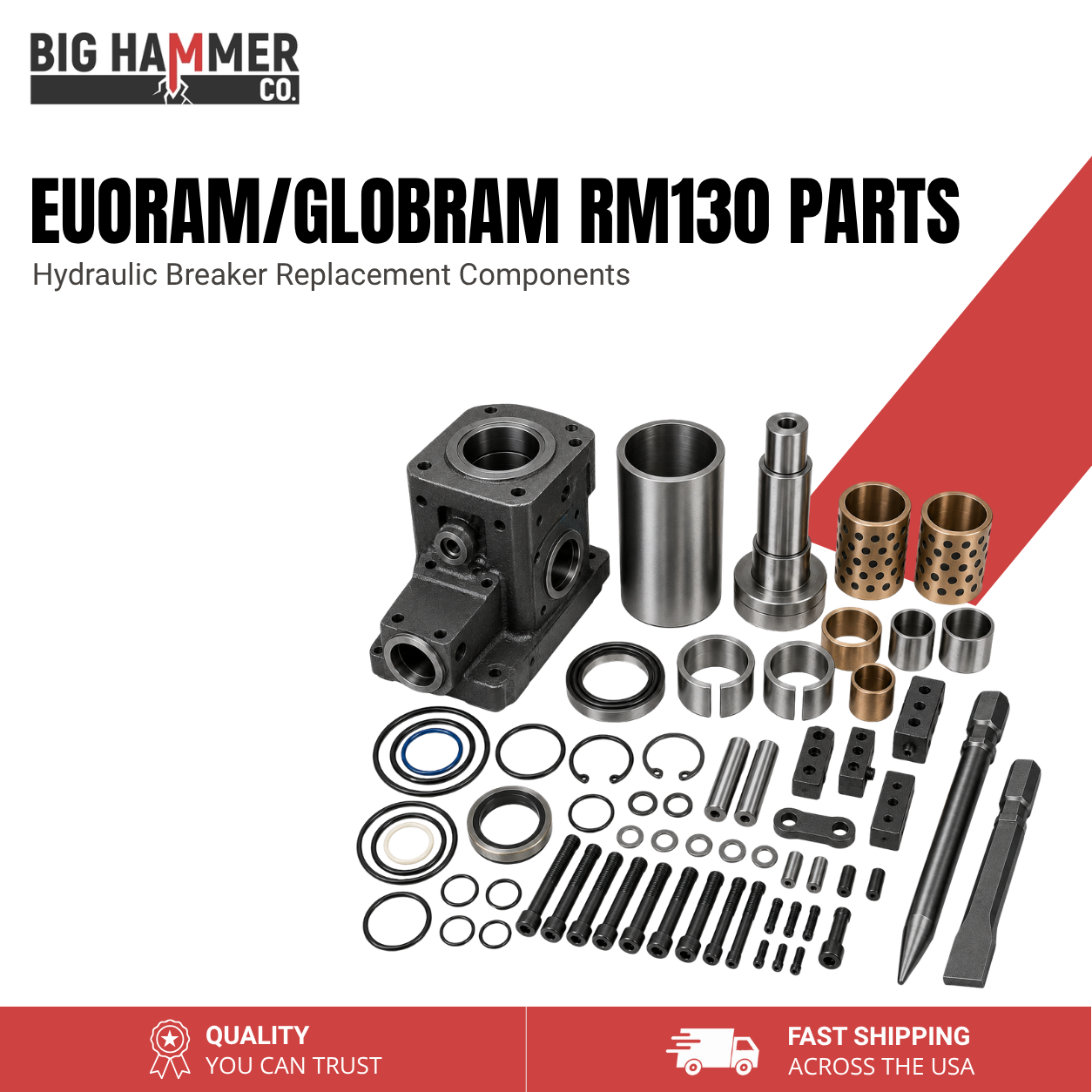 All Parts for Euroram/GLOBRAM RM130 Hydraulic Breaker
