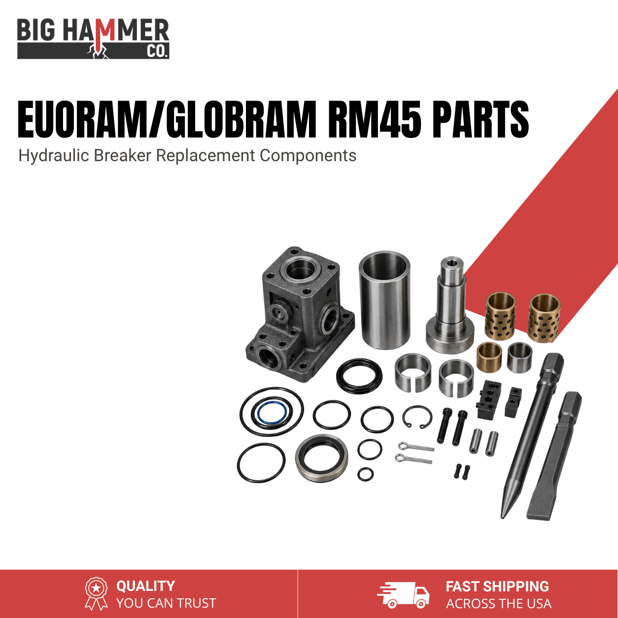 All Parts for Euroram/GLOBRAM RM45 Hydraulic Breaker