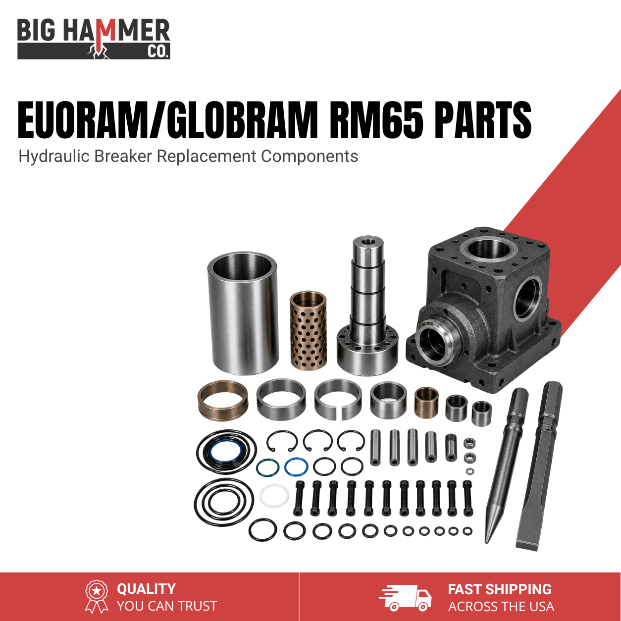 All Parts for Euroram/GLOBRAM RM65 Hydraulic Breaker