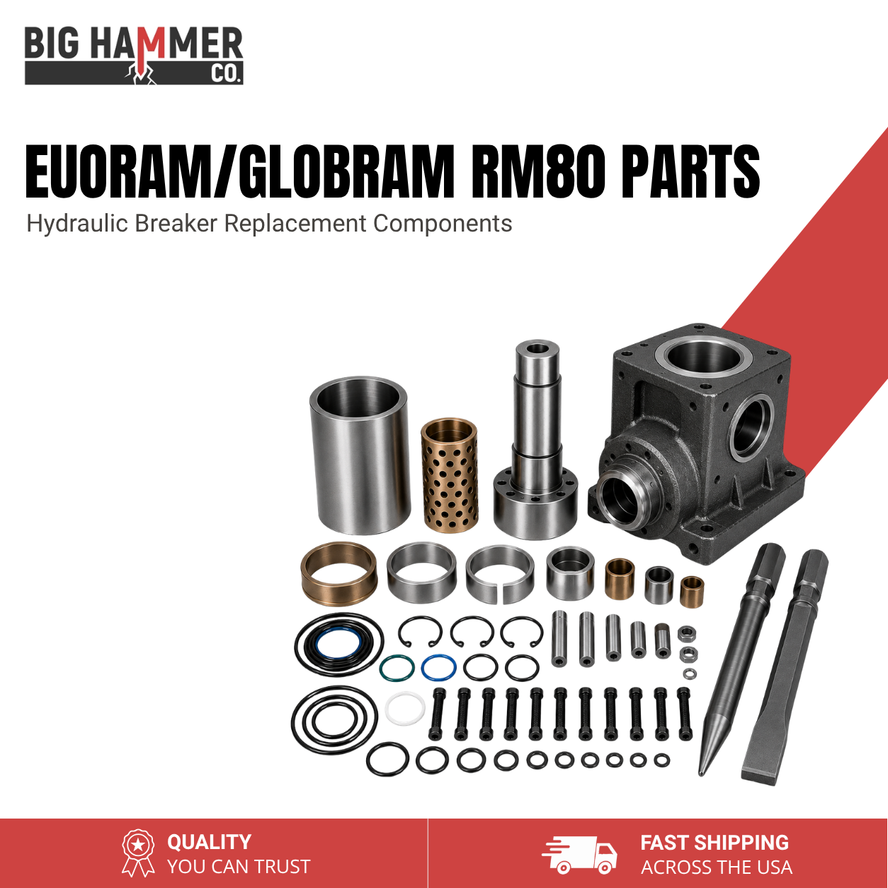 All Parts for Euroram/GLOBRAM RM80 Hydraulic Breaker