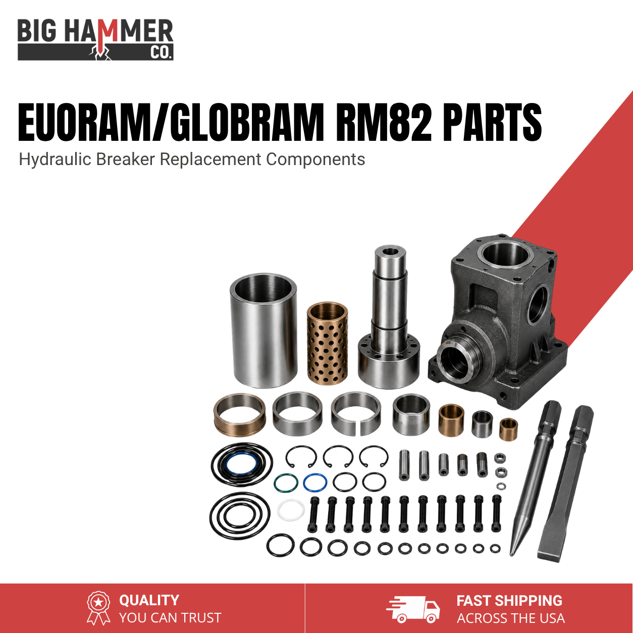 All Parts for Euroram/GLOBRAM RM82 Hydraulic Breaker