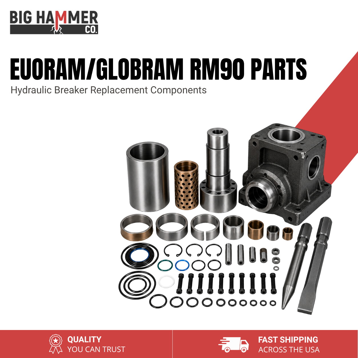 All Parts for Euroram/GLOBRAM RM90 Hydraulic Breaker