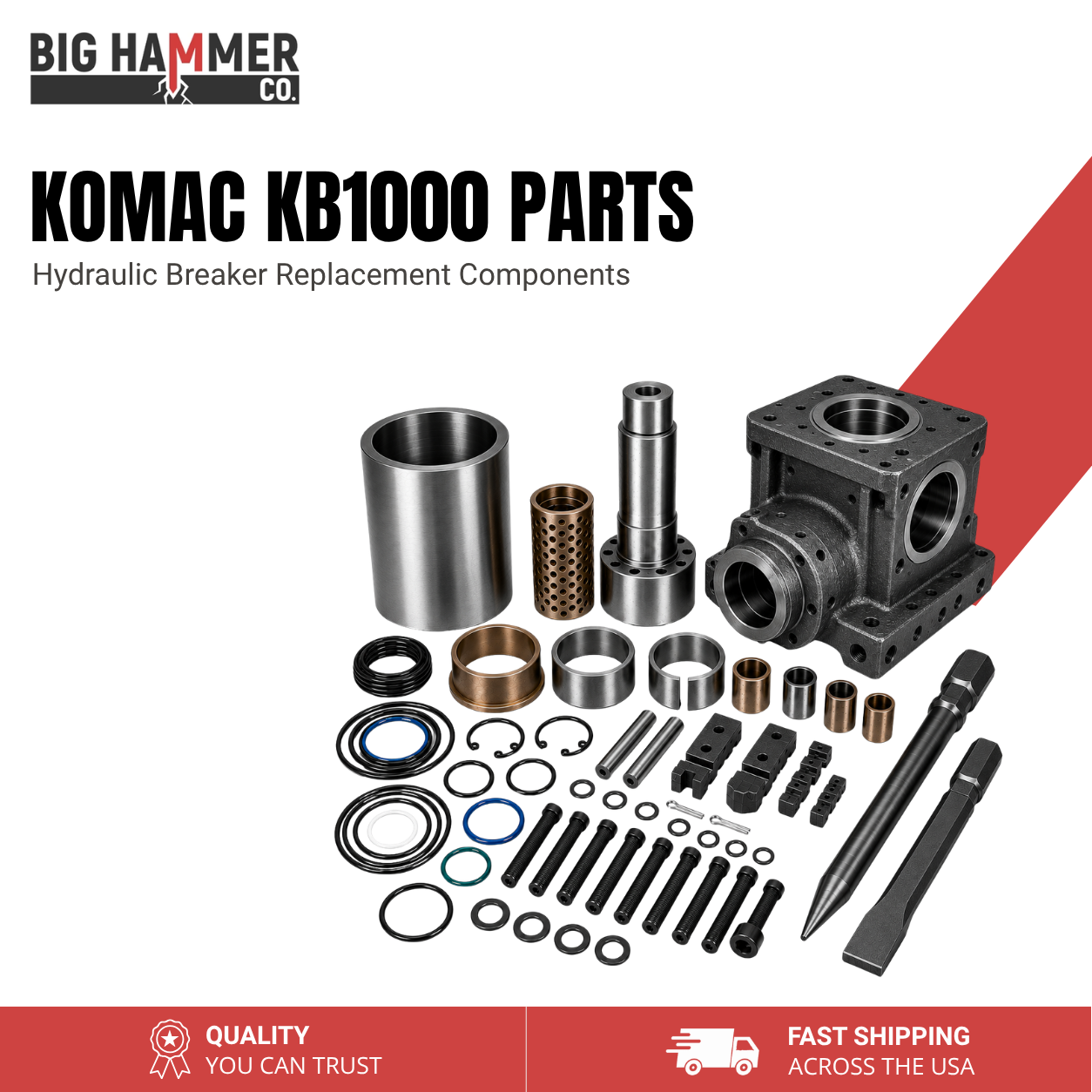 All Parts for Komac KB1000 Hydraulic Breaker