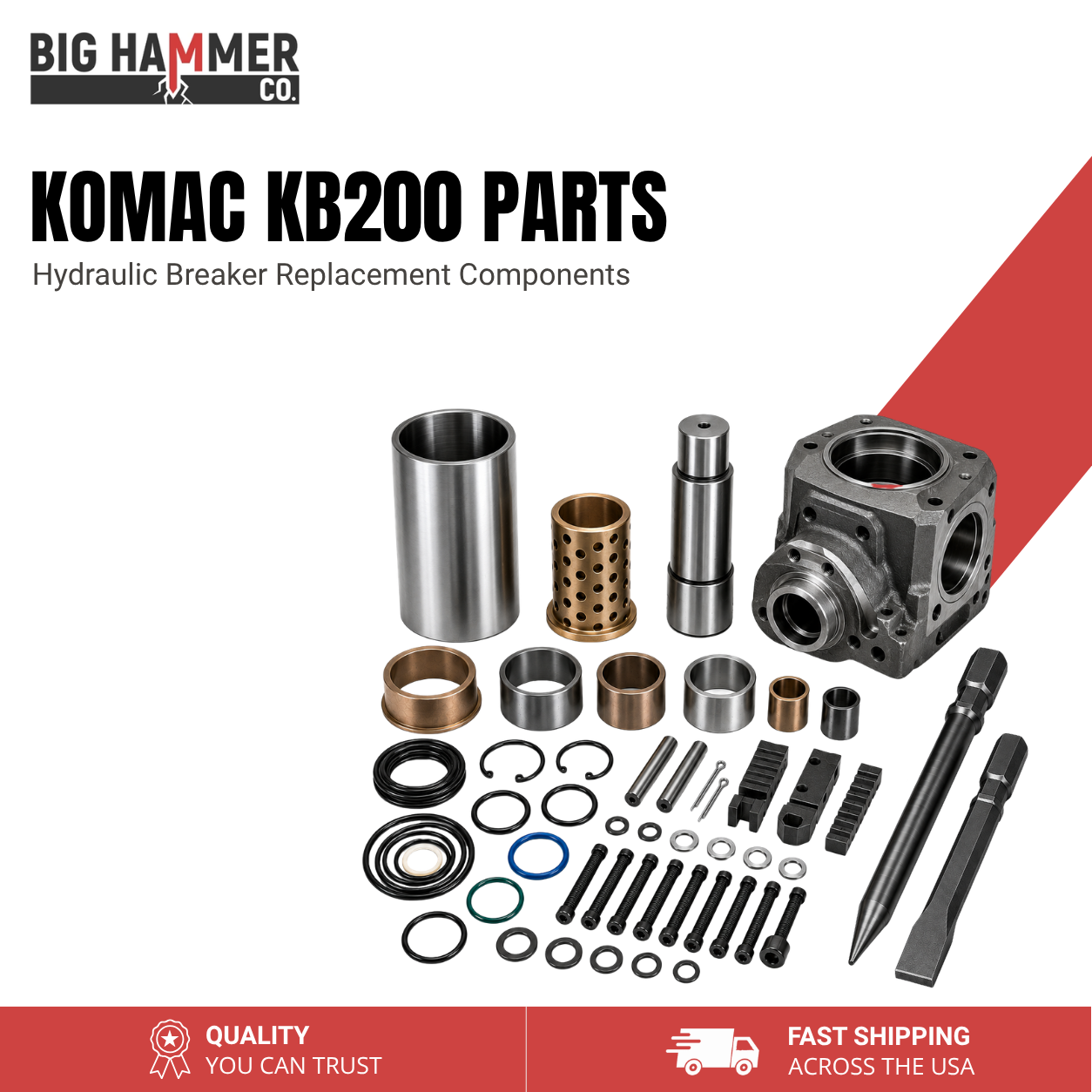 All Parts for Komac KB200 Hydraulic Breaker