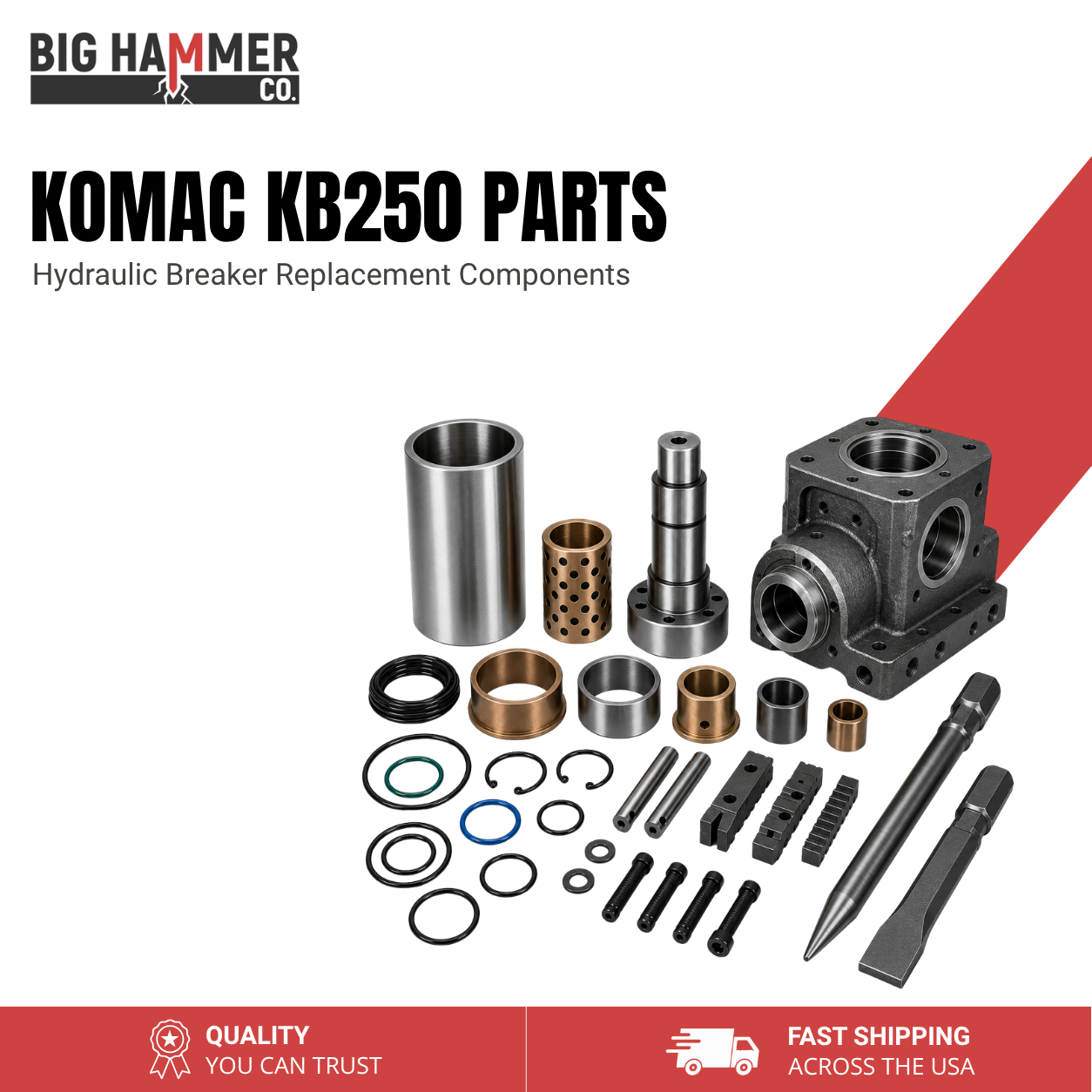 All Parts for Komac KB250 Hydraulic Breaker
