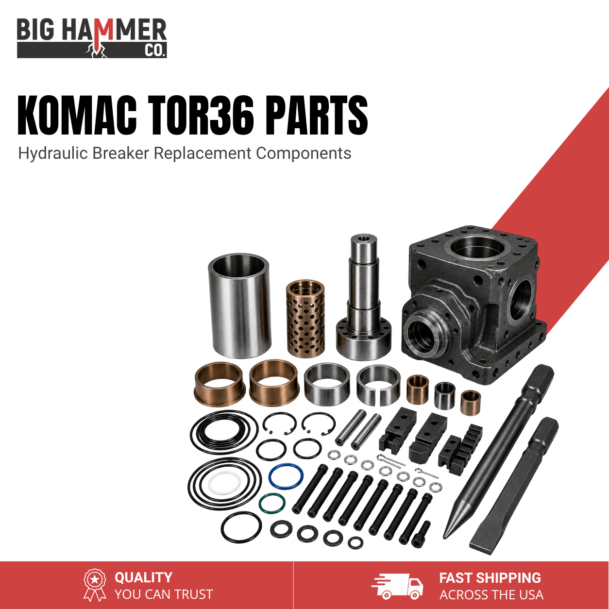 All Parts for Komac TOR36 Hydraulic Breaker