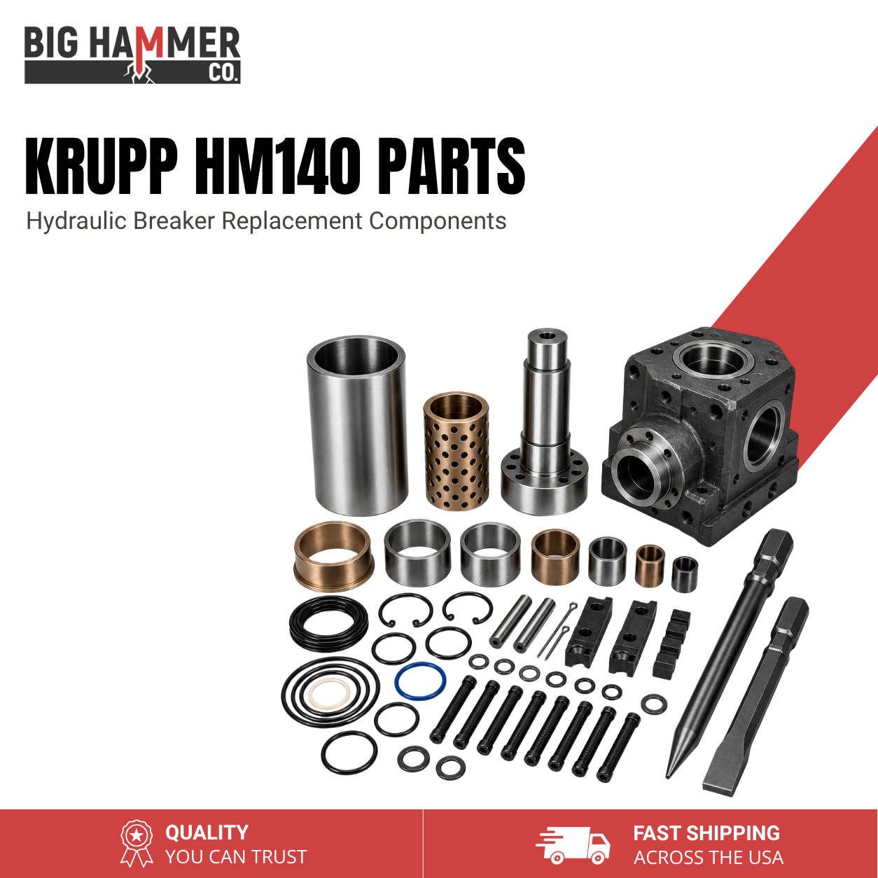 All Parts for Krupp HM140 Hydraulic Breaker