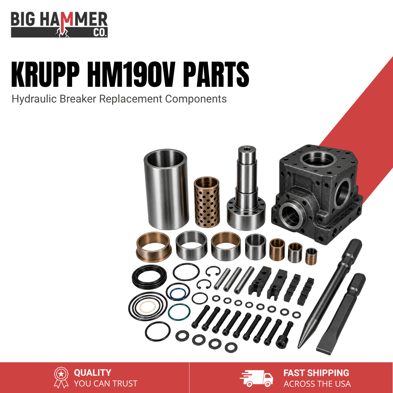 All Parts for Krupp HM190V Hydraulic Breaker