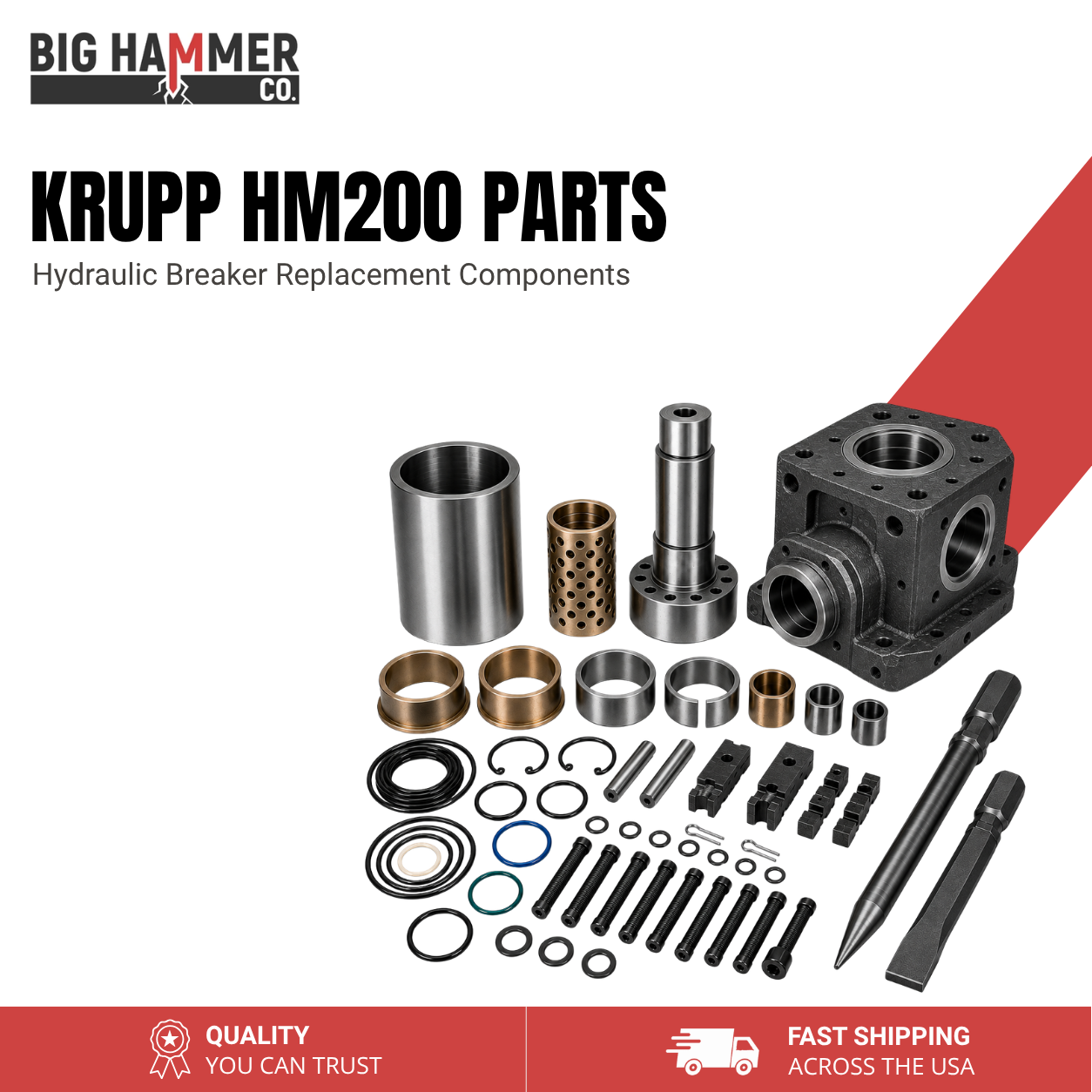 All Parts for Krupp HM200 Hydraulic Breaker