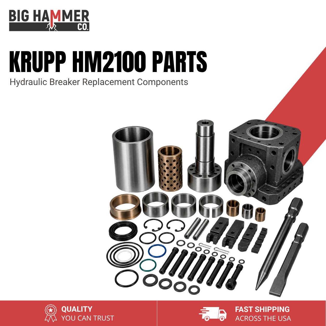 All Parts for Krupp HM2100 Hydraulic Breaker