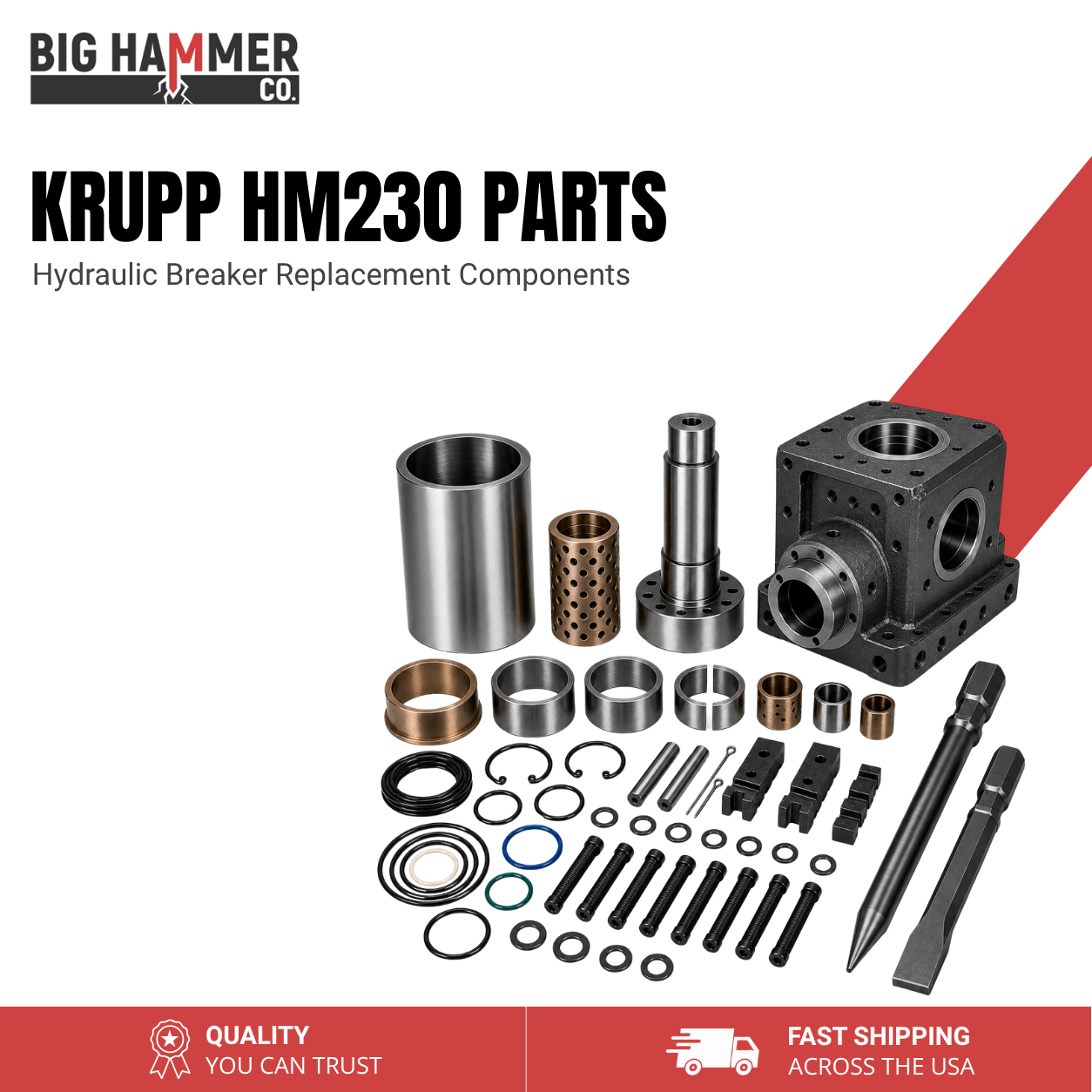 All Parts for Krupp HM230 Hydraulic Breaker