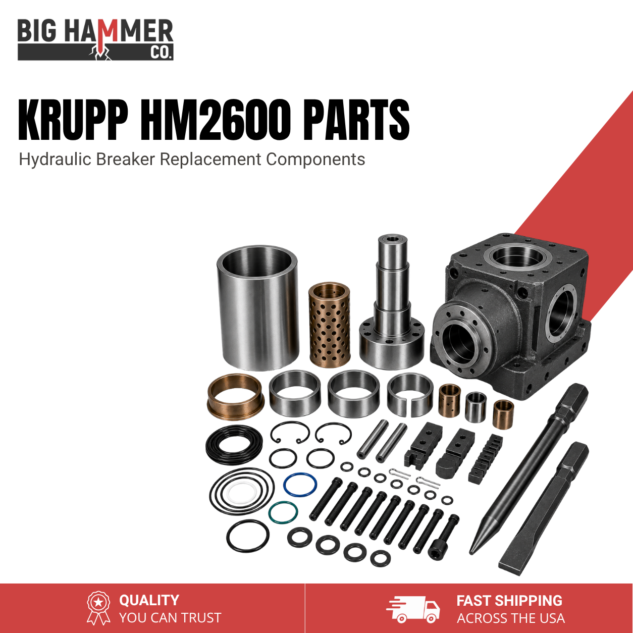 All Parts for Krupp HM2600 Hydraulic Breaker