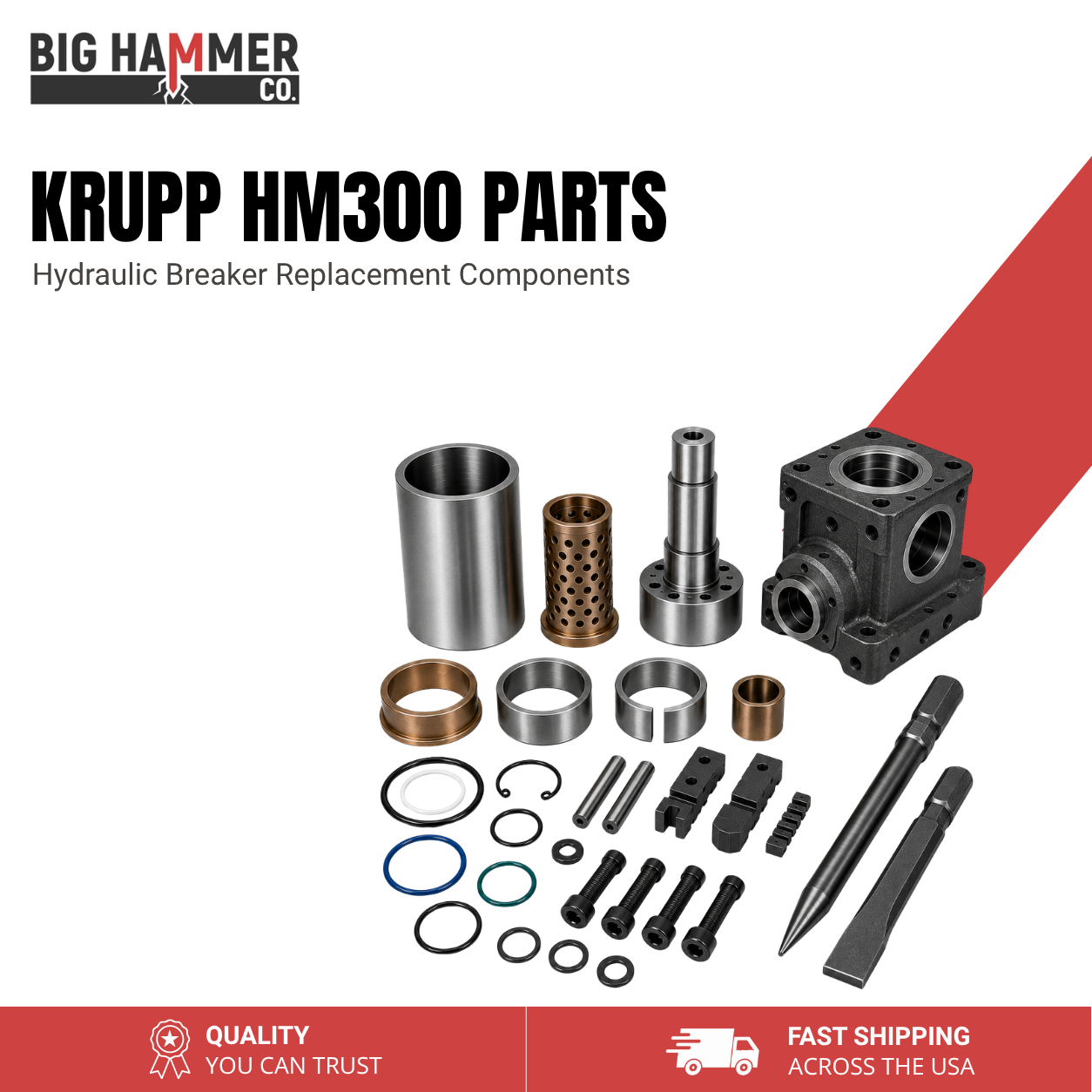 All Parts for Krupp HM300 Hydraulic Breaker