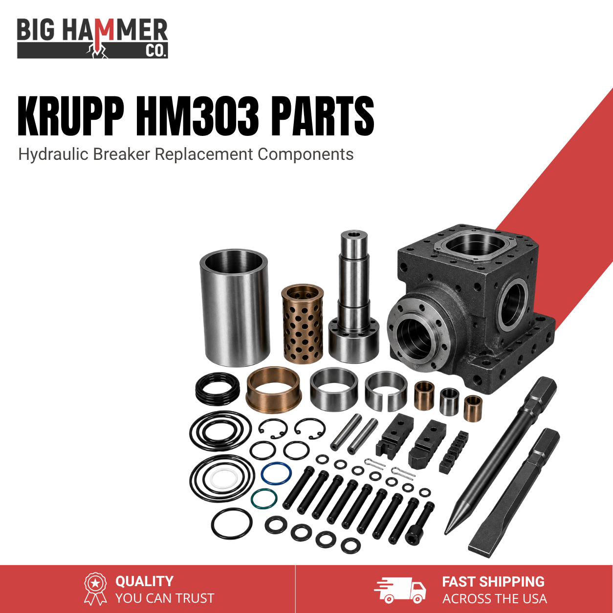 All Parts for Krupp HM303 Hydraulic Breaker