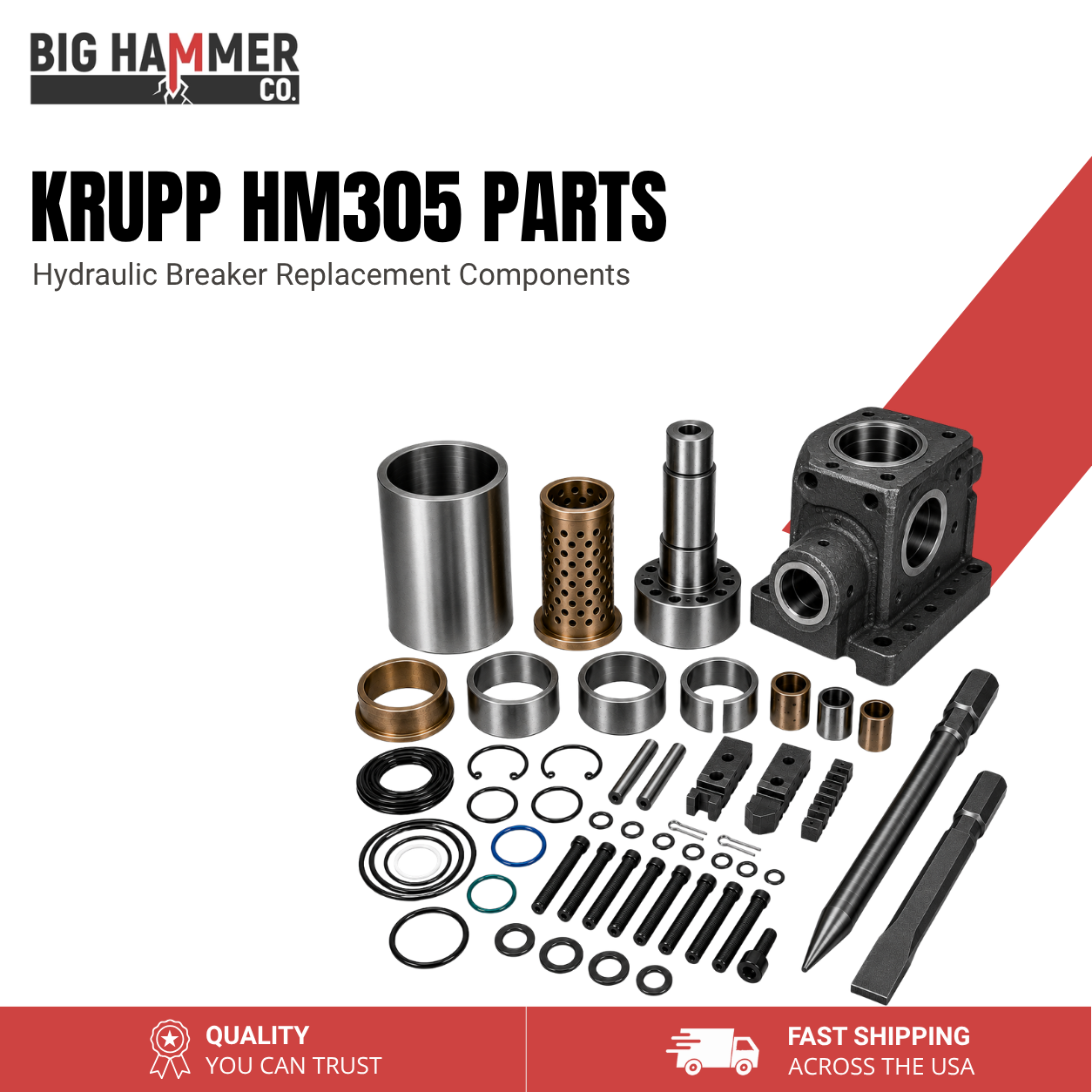 All Parts for Krupp HM30 Hydraulic Breaker
