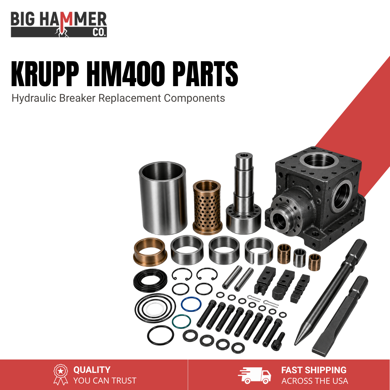 All Parts for Krupp HM400 Hydraulic Breaker