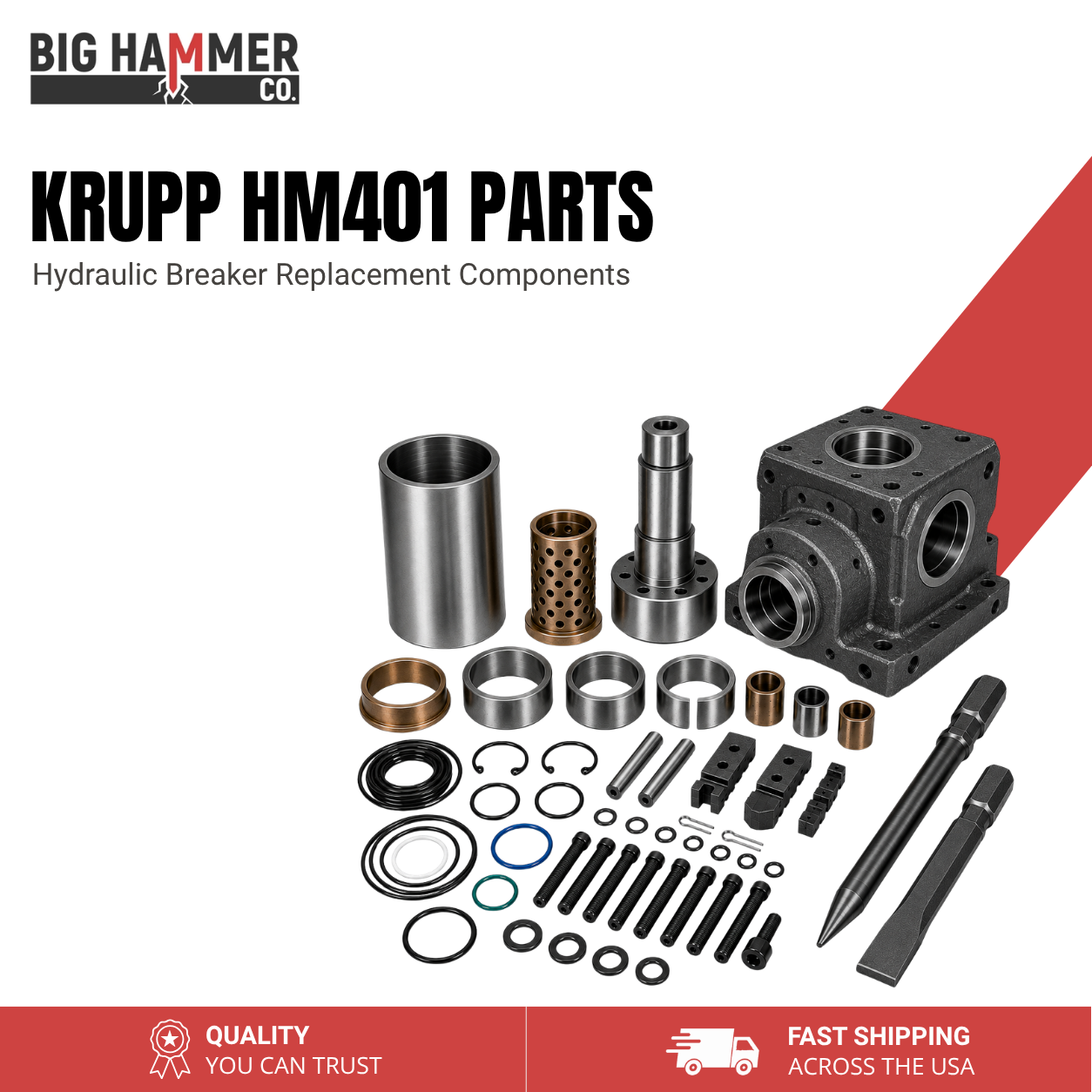 All Parts for Krupp HM401 Hydraulic Breaker
