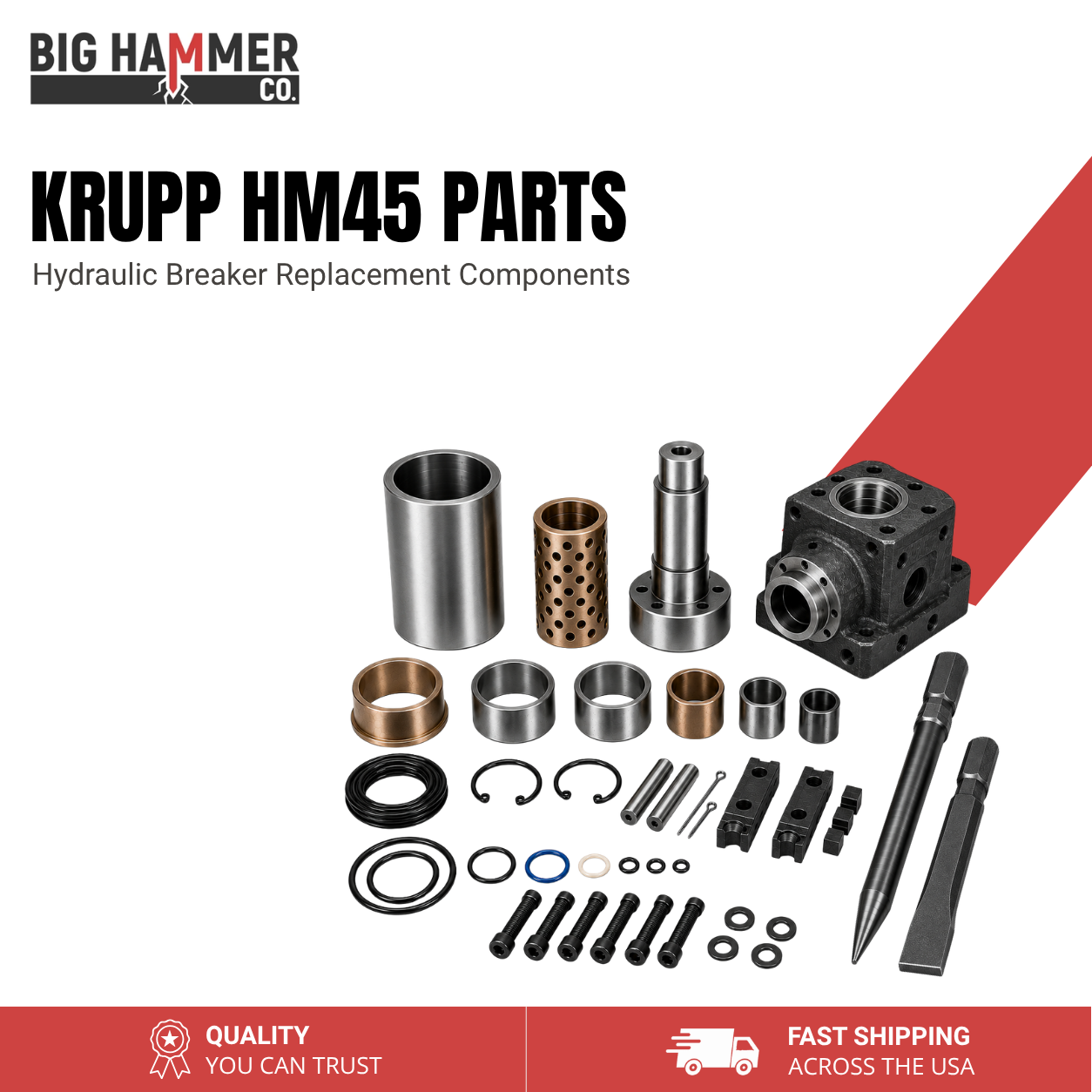 All Parts for Krupp HM45 Hydraulic Breaker