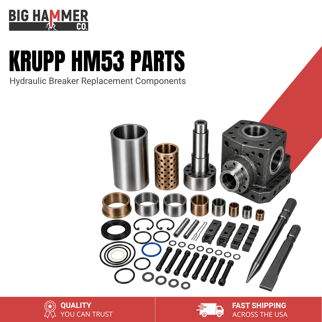 All Parts for Krupp HM53 Hydraulic Breaker
