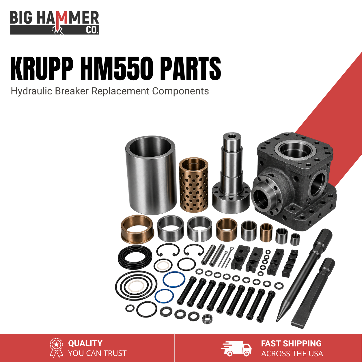 All Parts for Krupp HM550 Hydraulic Breaker