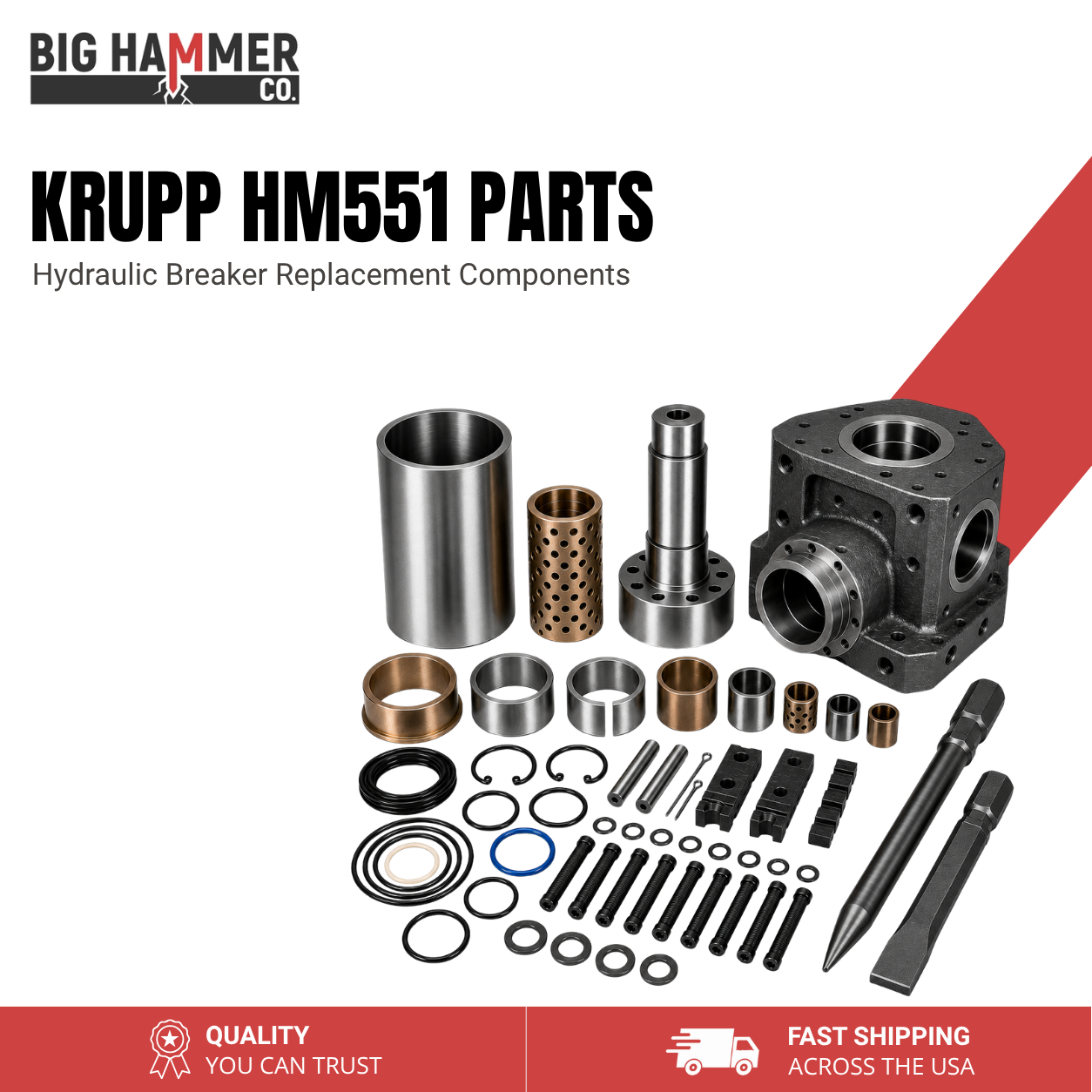 All Parts for Krupp HM551 Hydraulic Breaker