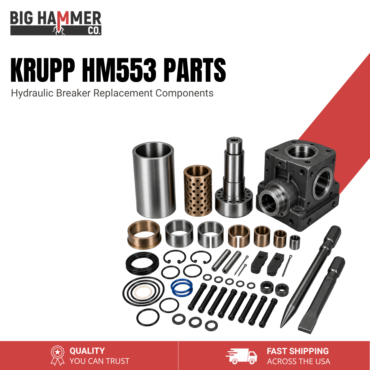 All Parts for Krupp HM553 Hydraulic Breaker