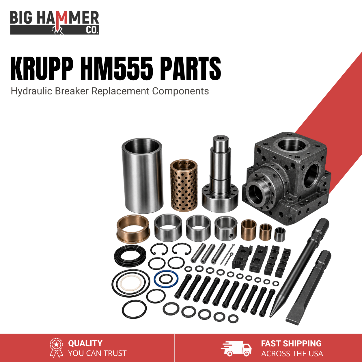 All Parts for Krupp HM555 Hydraulic Breaker