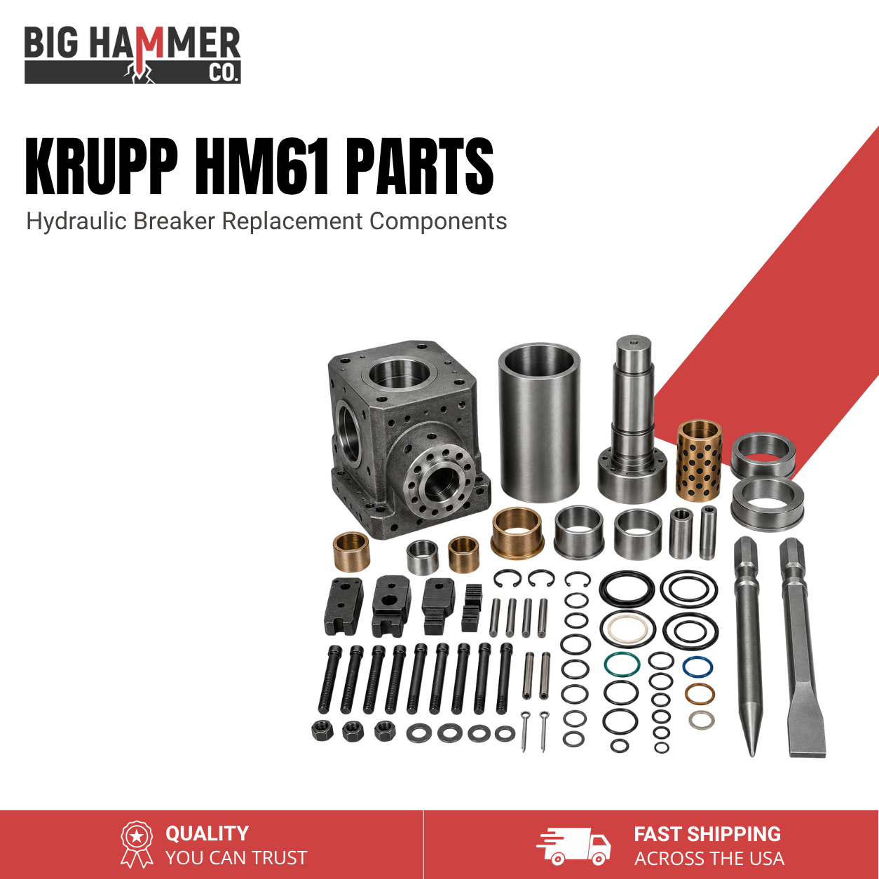 All Parts for Krupp HM61 Hydraulic Breaker