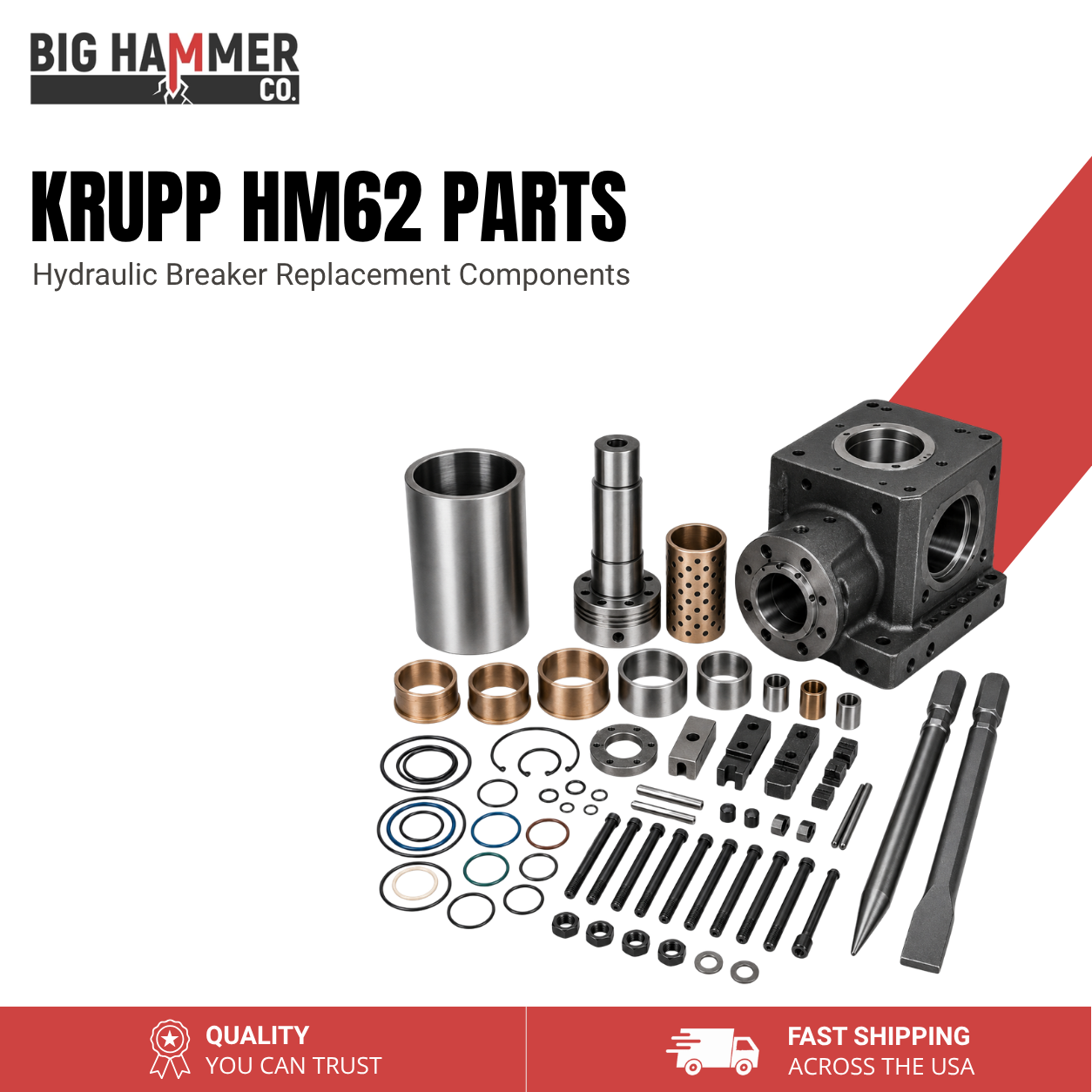 All Parts for Krupp HM62 Hydraulic Breaker