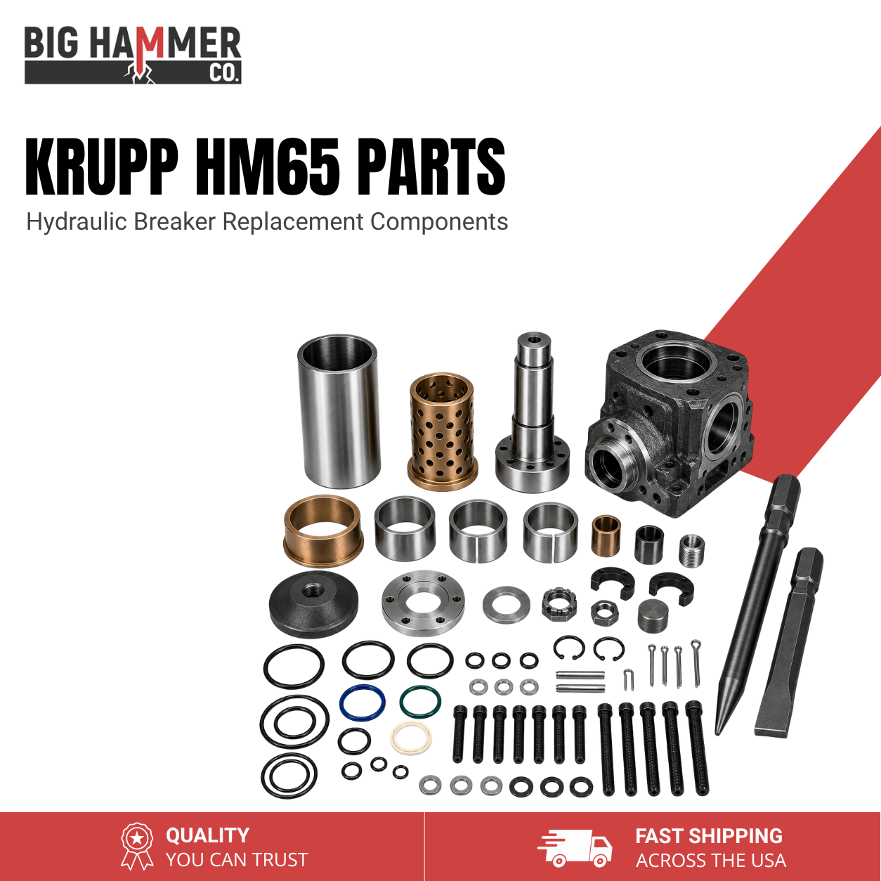 All Parts for Krupp HM65 Hydraulic Breaker