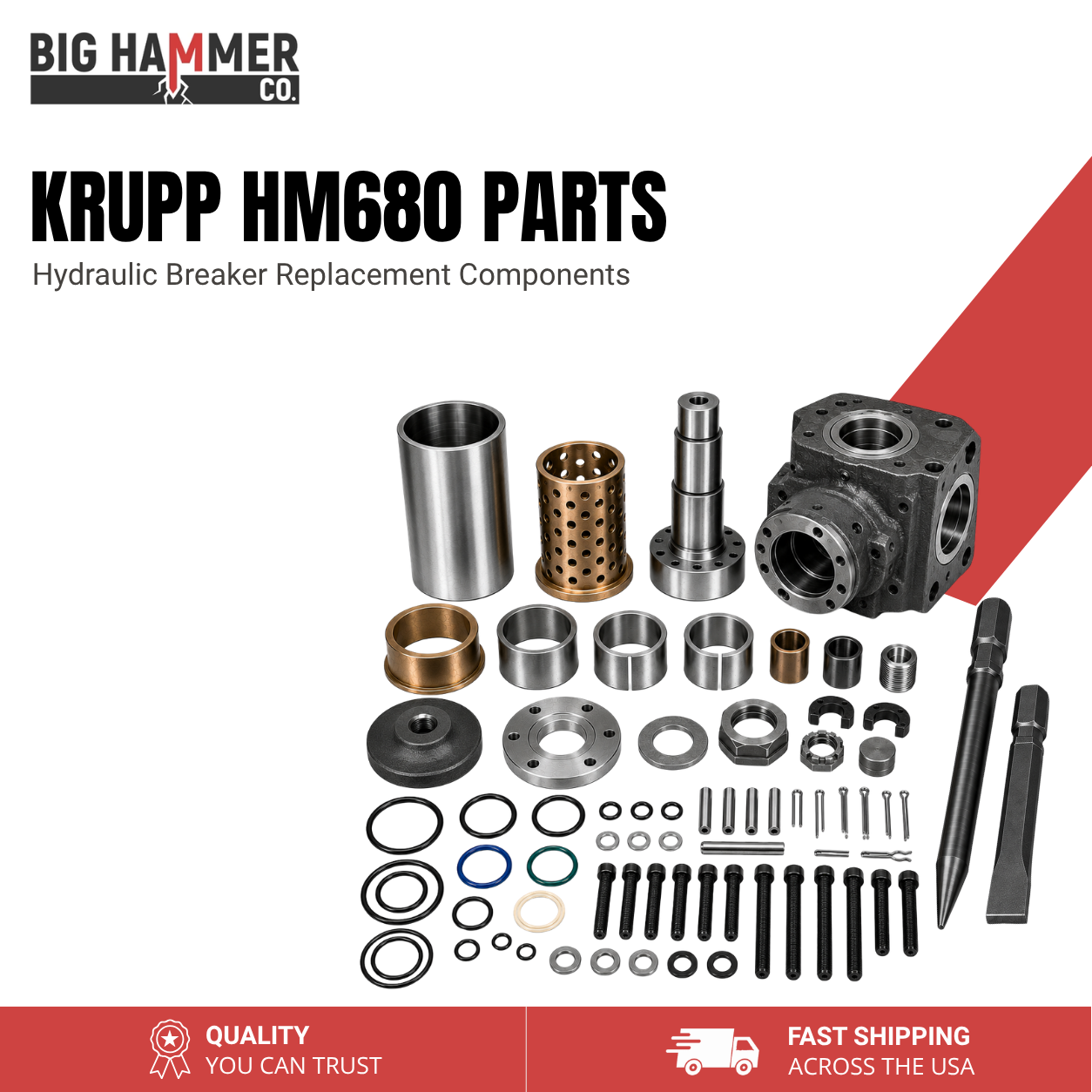 All Parts for Krupp HM680 Hydraulic Breaker